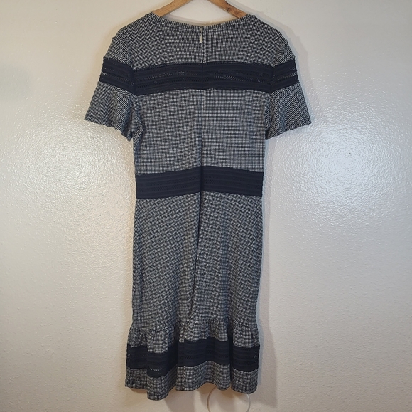 ❤️ MICHAEL Michael Kors Checkered Mesh And Ruffle Dress - Picture 8 of 8